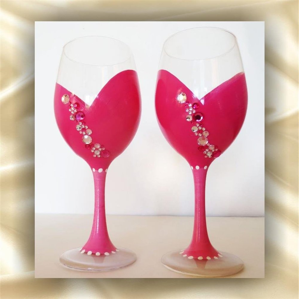 FANCY DRESS with RHINESTONES | SINGLE GLASS | YOU CHOOSE GLASS STYLE